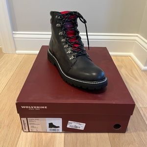 NWT Men’s Wolverine Copeland Chukka Black Leather Boot Size 10 M